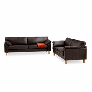 Michigan sofasæt 3 + 2 pers. / Medium Brown læder 80/14 